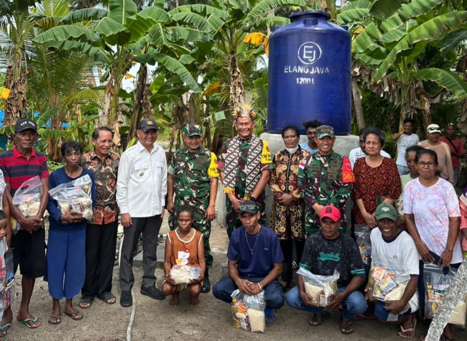 Tim Wasev MabesAD bersama jajaran Kodim 1503/Tual meninjau titik sasaran TMMD ke-127 di Kepulauan Aru.