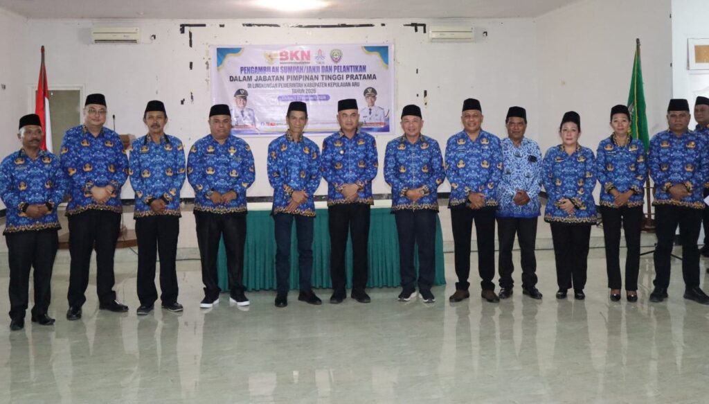 Bupati Kaidel menyampaikan pentingnya etika, moral, dan tanggung jawab dalam menjalankan amanah pemerintahan.