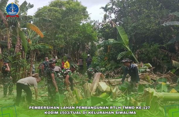 TMMD ke-127 di Kepulauan Aru bersinergi membangun negeri dengan menyediakan hunian layak bagi masyarakat.