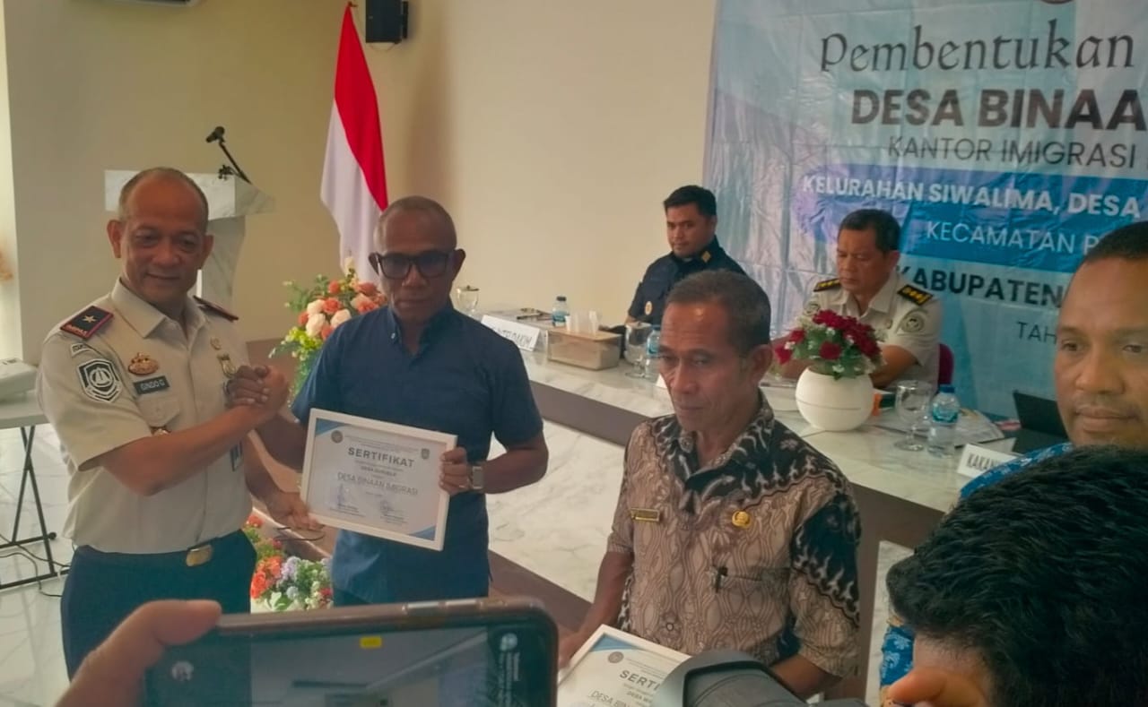 Perkuat Edukasi dan Cegah TPPO, Kanim Tual Resmikan Desa Binaan Imigrasi di Kepulauan Aru