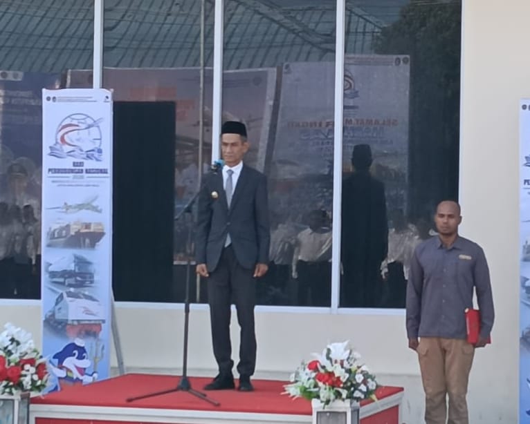 Pimpin Upacara Harhubnas ke-55, Moh. Djumpa Tegaskan Keselamatan Transportasi Adalah Harga Mati
