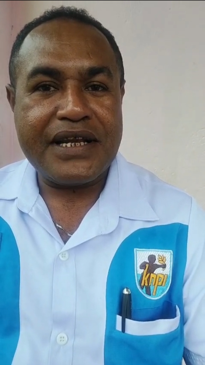 Pengurus DPC GAMKI Kabupaten Supiori memberikan keterangan terkait pelaksanaan Maperta dan Konfercab II